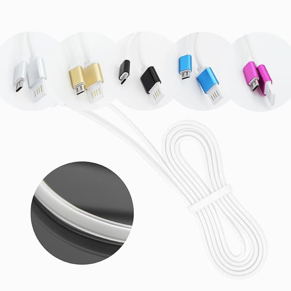 Trasselfri Platt USB Kabel - 1 Meter - Guld
