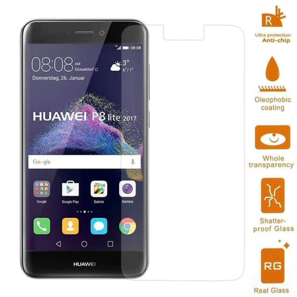 2-Pack Huawei P8 Lite 2017 Härdat Glas Skärmskydd 0,3mm