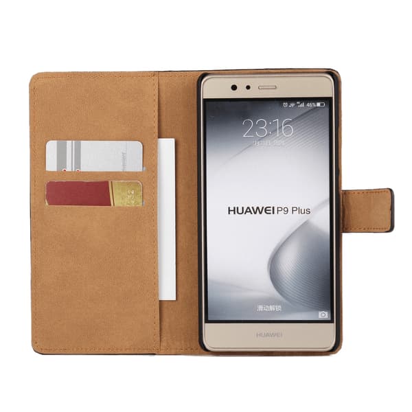 iPhone 6 Plus Läder Plånboksfodral - Svart / Brun