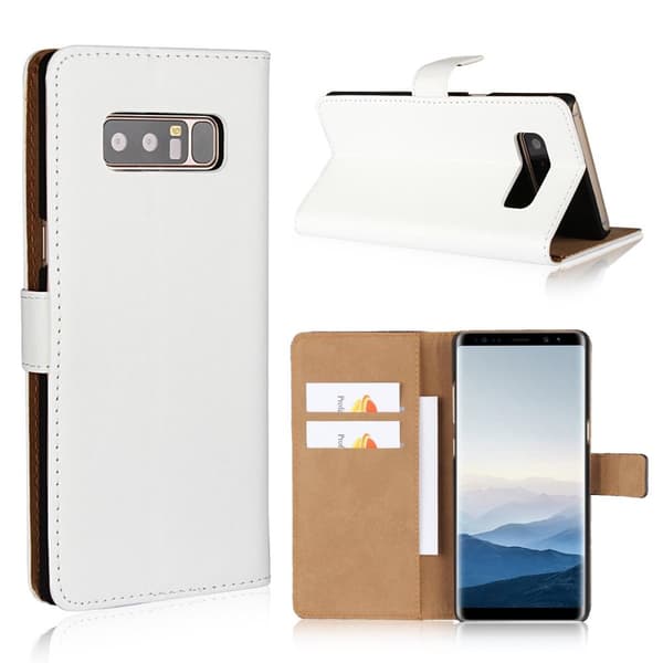 Plånboksfodral Äkta Skinn Samsung Note 8