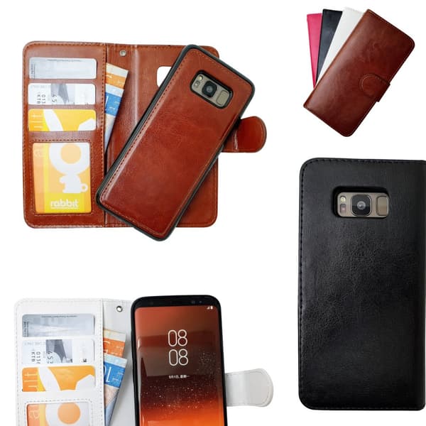 Skydda din Galaxy S8 - Läder & Magnet Pink