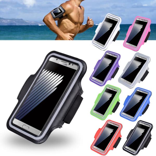 Samsung Galaxy S6 Edge - Sport Arm Band PU Leather Case PU Leather Black