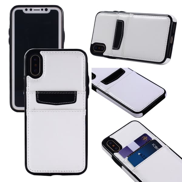 iPhone X/Xs - Leather Case/Wallet + Touch Pen