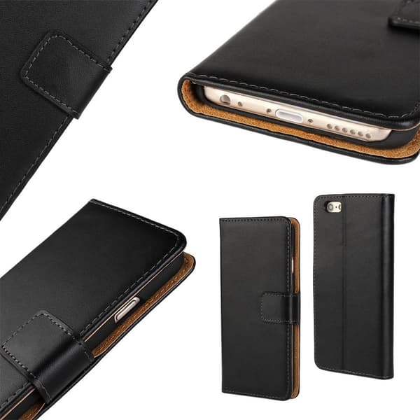 3-in-1 Package for iPhone 6/6S: Leather Case & Protection