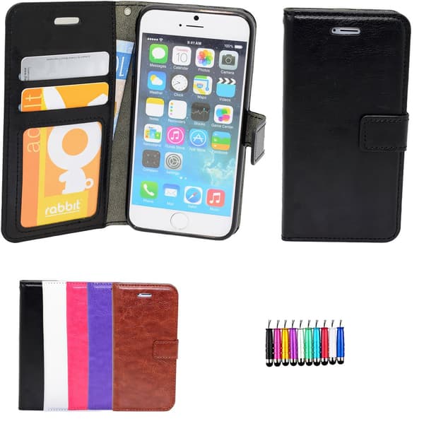 Leather Case + Stylus Pen for iPhone 5/5s/SE2016 White