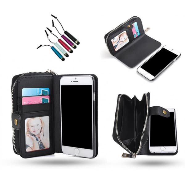 iPhone 6/6S - Wallet Case & Magnetic Case + Pen Red
