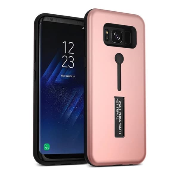 Skal med Fingerhållare för Samsung Galaxy S8 från KISSCASE Roséguld Roséguld