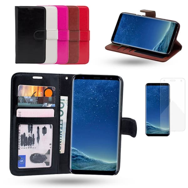 Skydda Din Galaxy S8 - Läderfodral! Pink