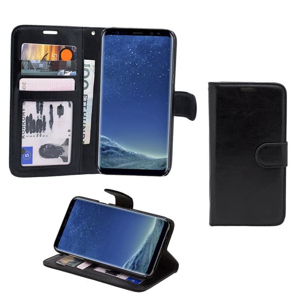 Samsung Galaxy S8 - Leather Case/Wallet + Touch Pen