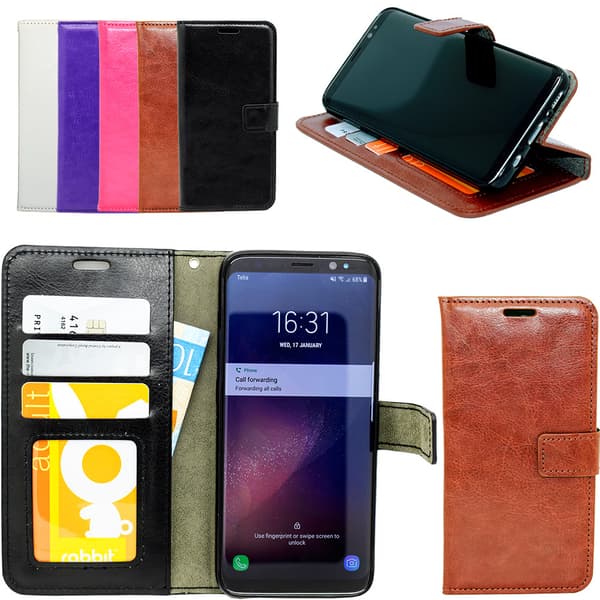 Protect your Galaxy S8 - Leather Cases! Black
