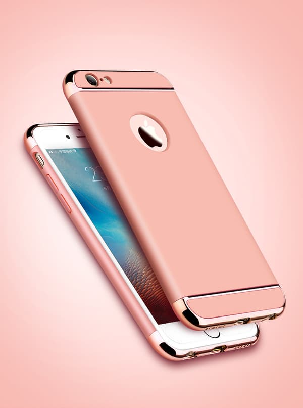 Design skal 3 i 1 guldkant till iPhone 6/6S PLUS