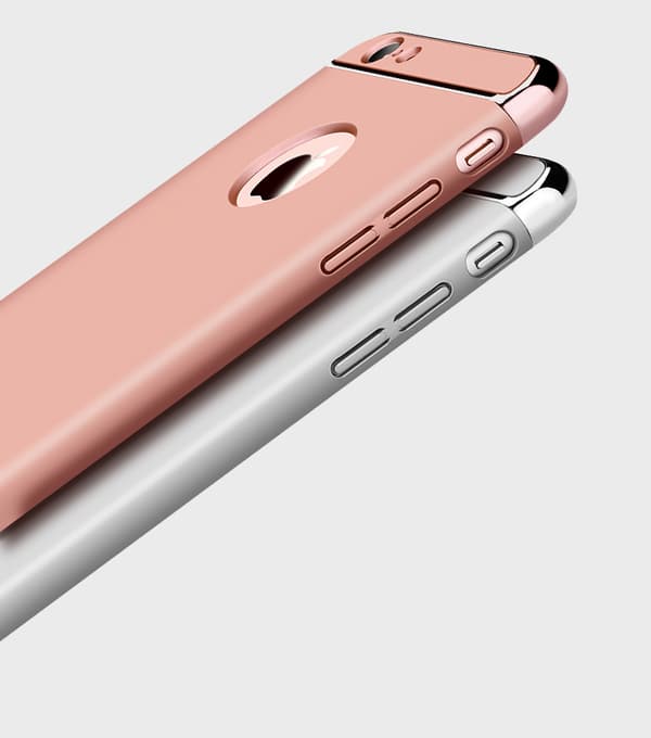 Design skal 3 i 1 guldkant till iPhone 6/6S PLUS