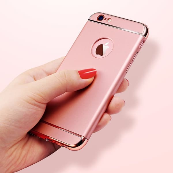 Design skal 3 i 1 guldkant till iPhone 6/6S PLUS