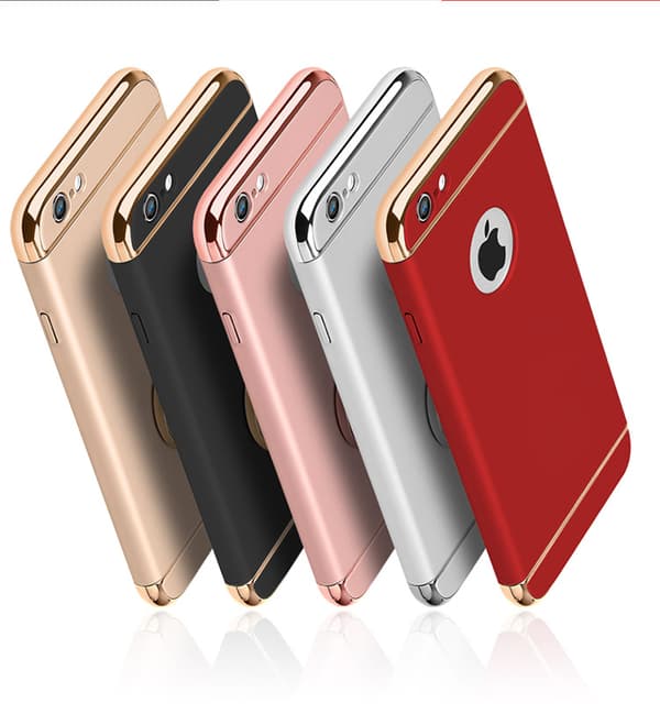 Design skal 3 i 1 guldkant till iPhone 6/6S PLUS