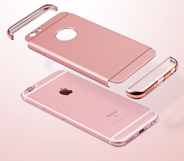 Design skal 3 i 1 guldkant till iPhone 6/6S PLUS