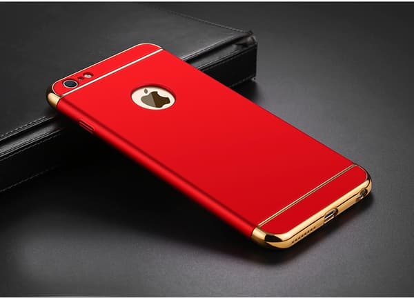 Design skal 3 i 1 guldkant till iPhone 6/6S PLUS