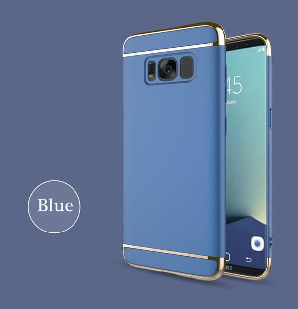 Design skal 3 i 1 guldkant till Samsung Galaxy S8 PLUS Blå
