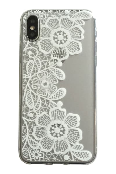 iPhone X - Flowers - Mandala - Henna - White