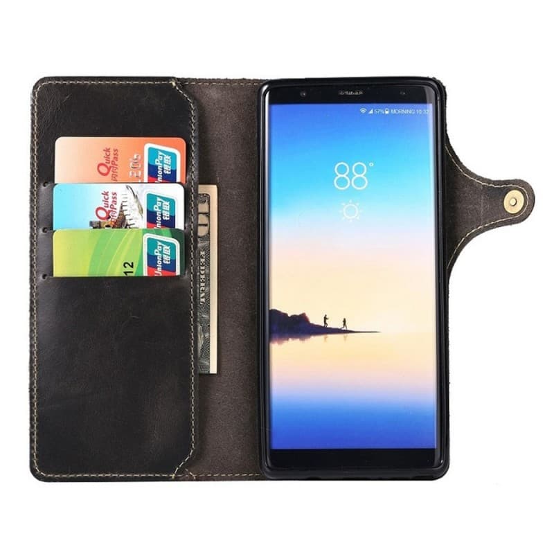 Mobilplånbok 3-kort äkta läder Samsung Galaxy Note 8 (SM-N950F)