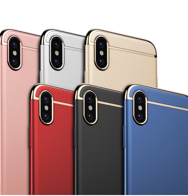 Design skal 3 i 1 guldkant till iPhone X