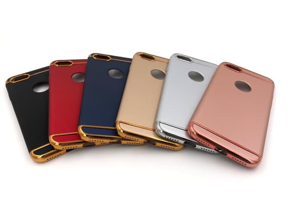 Design skal 3 i 1 guldkant till iPhone 8
