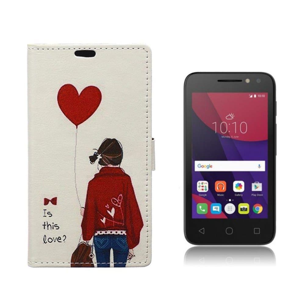 Alcatel OneTouch Pixi 4 (4) beskyttende læder-etui - forvirr