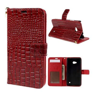 Marx Wallet Microsoft Lumia 640 Læder Etui - Rød