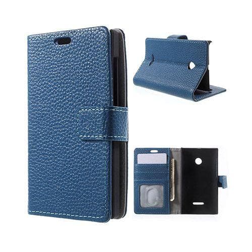 Cowhide Microsoft Lumia 532 Ægte Læder Etui med Kortholder -