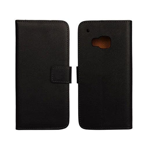 Lönnrot HTC One M9 Ægte Læder Etui Med kortholder - Sort