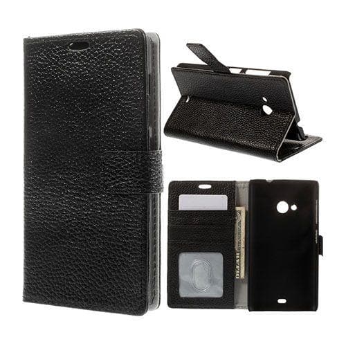 Fridell Microsoft Lumia 535 Læder Flip Etui - Sort