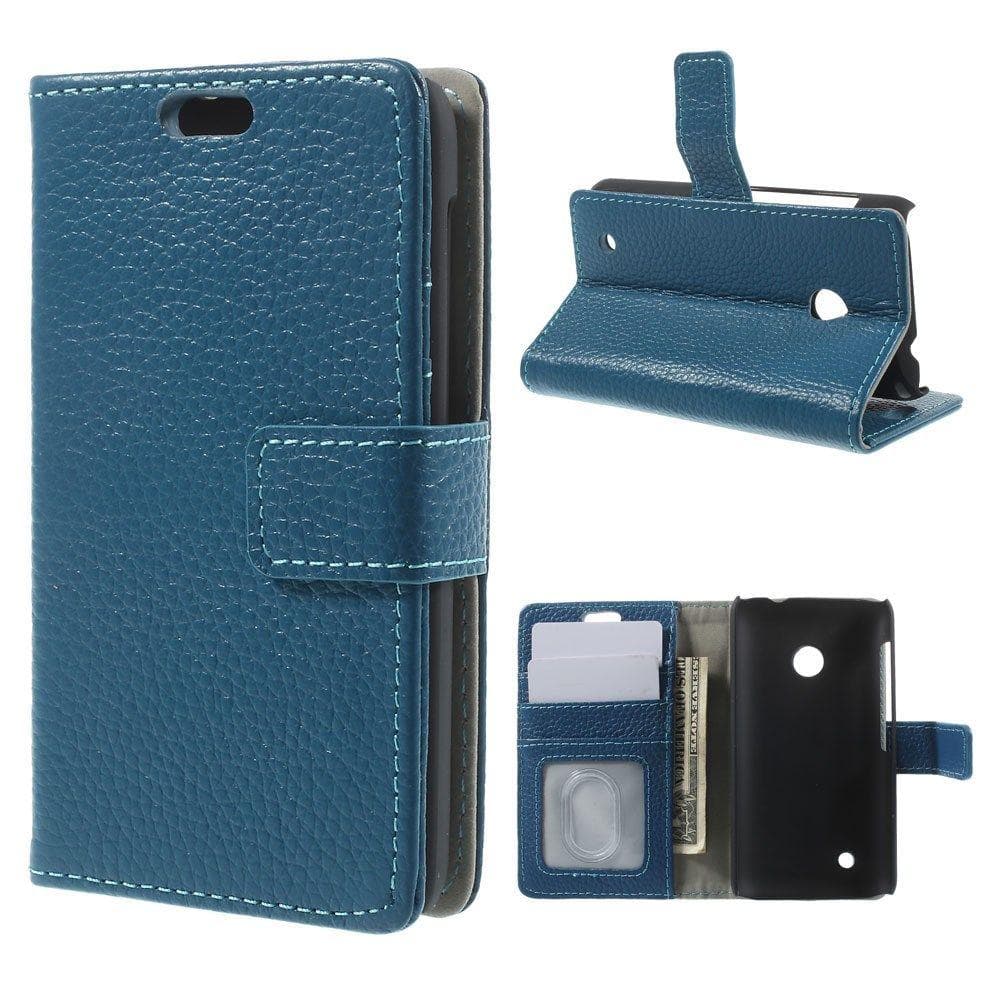 Cowhide (Sininen) Nokia Lumia 530 Aito Nahkakotelo