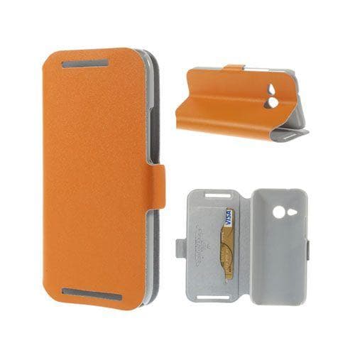 Bellman (Orange) HTC One Mini 2 Ægte Læder Flip Etui