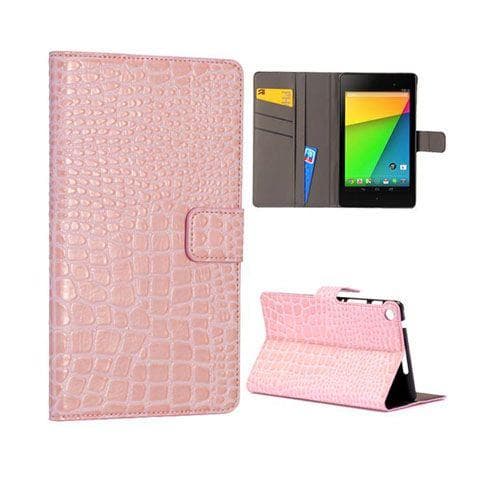 Croco (Pinkki) Google Nexus 7 II Nahkakotelo