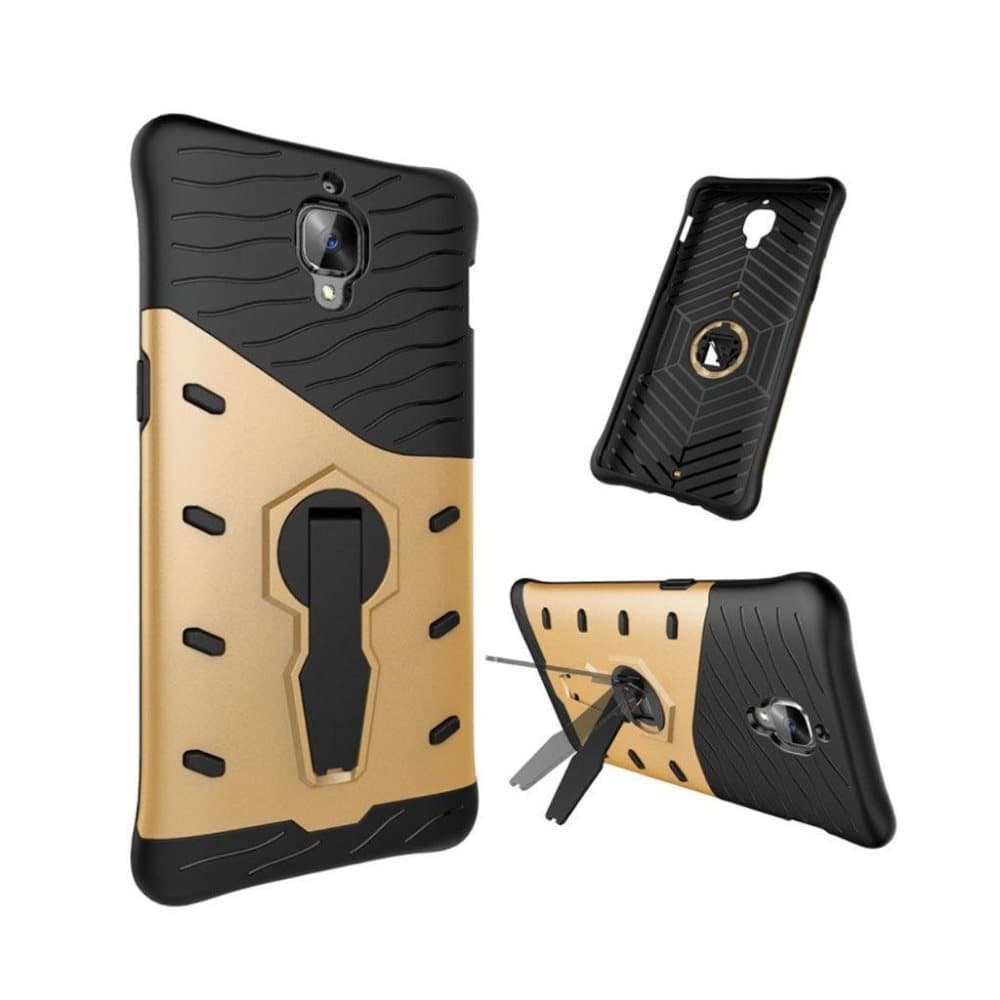 Lodbrog OnePlus 3 Joustava Hybridi Muovikuori - Kulta