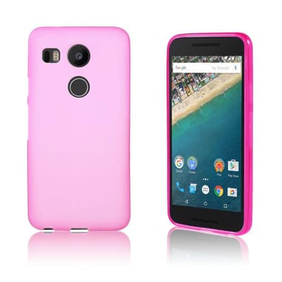 Wulff Google Nexus 5X Matta Joustava Muovikuori - Kuuma Pink