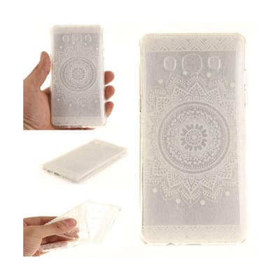 Samsung Galaxy J5 (2016) silikonecover - Hvid Mandala