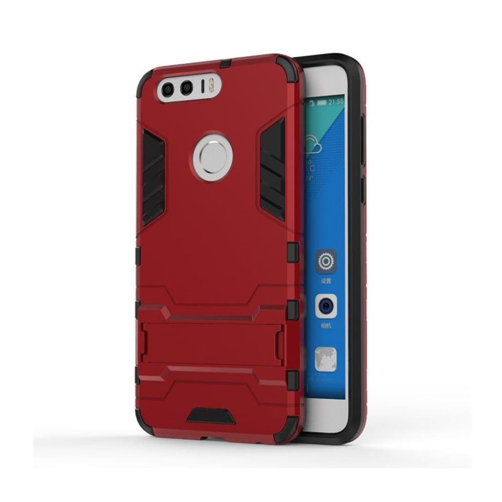 Hårderåde Huawei Honor 8 Solid PC + TPU Cover - Dark Red