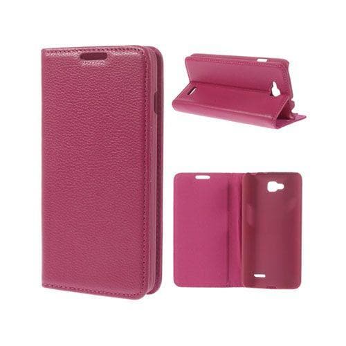 Lindgren (Rosa) LG L90 Ægte Læder Flip Etui