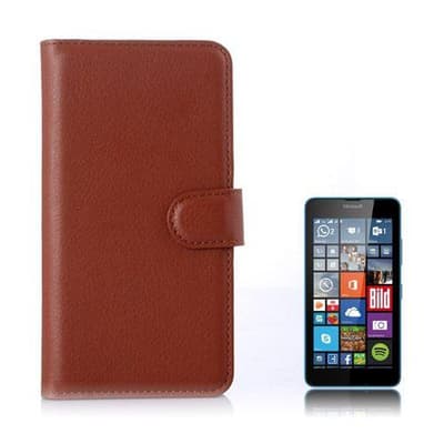 Moen Microsoft Lumia 640 Læder Etui med Kortholder - Brun