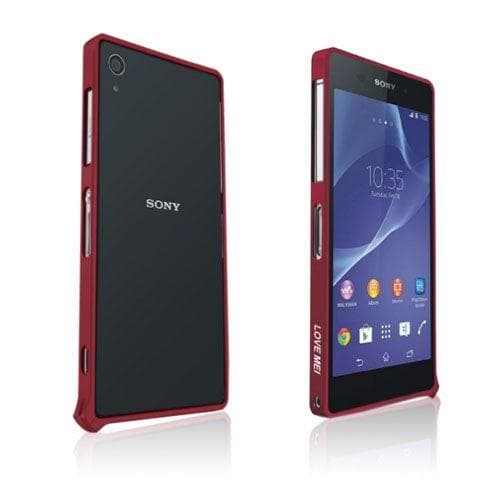 LOVE MEI (Punainen) Sony Xperia Z1 Metallinen Bumper Suojake