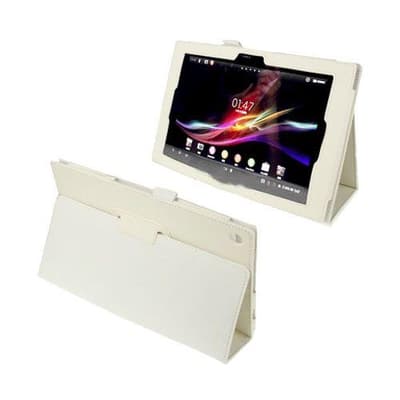 Simpel (Hvid) Sony Xperia Tablet Z 10.1 Læder Flip Cover