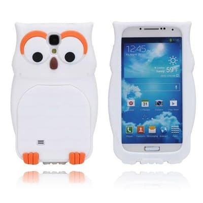 Ugle (Hvid) Samsung Galaxy S4 Cover