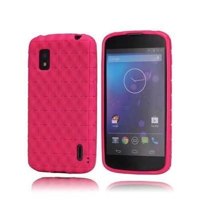 SoftGrip (Punainen) LG Google Nexus 4 Suojakuori