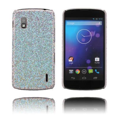 Glitter (Valkoinen) LG Google Nexus 4 Suojakuori