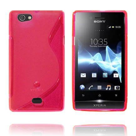 Transparent S-Line (Rød) Sony Xperia Miro Cover