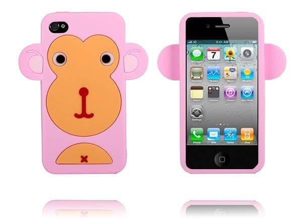 Happy Monkey (Lys Pink) iPhone 4/4S Cover