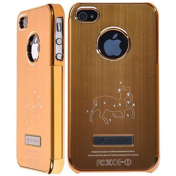 Zodiac Bling - Alu Back (Gylden) iPhone 4/4S Cover