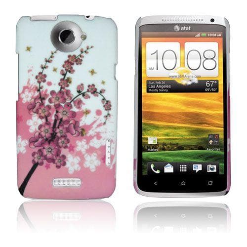 Valentine (Pinkki Kukkakimppu) HTC One X Suojakuori