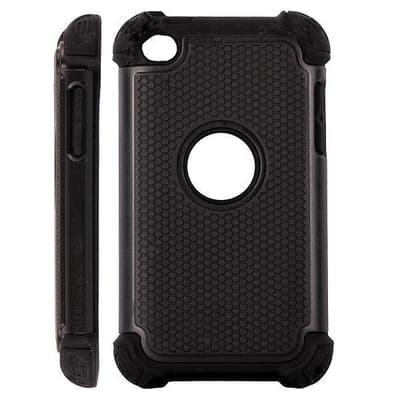 Twin Shell (Musta) iPod Touch 4 Silikonikuori