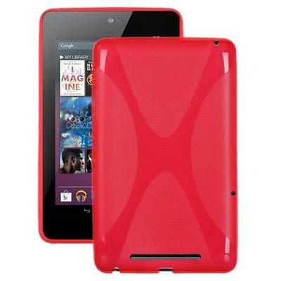 X Fighter Läpikuultava (Punainen) ASUS Google Nexus 7 Siliko
